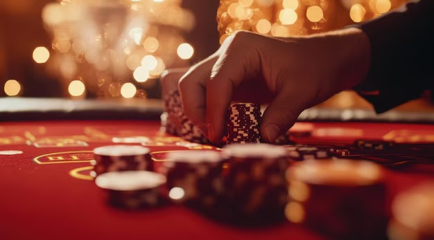 Bandar Poker table with live dealer